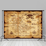 Load image into Gallery viewer, Lofaris Treature Island Map Brown Paper Pirate Party Backdrop For Kids