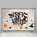 Load image into Gallery viewer, Lofaris Trick Or Treat Witch Hat Wood Halloween Party Backdrop