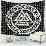 Load image into Gallery viewer, Lofaris Trippy Divination Black And White Geometric Wall Tapestry