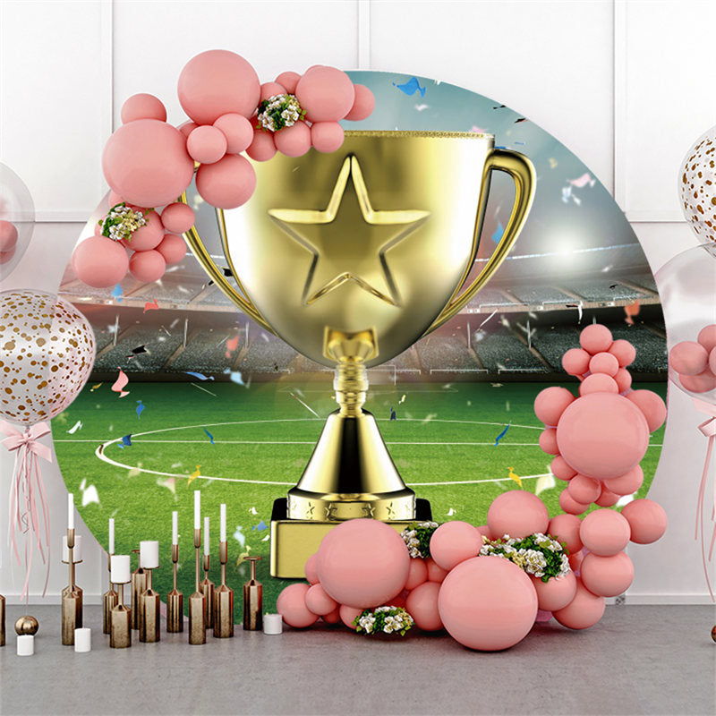 Lofaris Trophy Game Celebration Sport Round Backdrop For Party