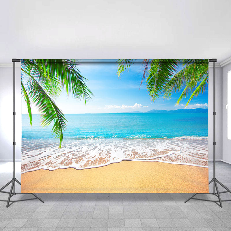 Lofaris Tropical Beach Palm Trees Photo backdrop for Summer