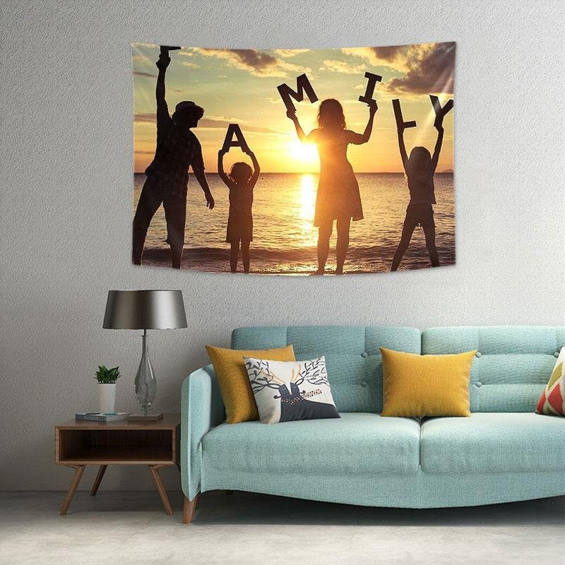 Turn Your Photo Into Wall Art Custom Wall Tapestry Lofaris