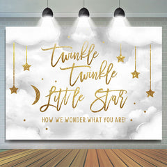 Lofaris Twinkle Star Cloud Sky Theme Happy Birthday Backdrop