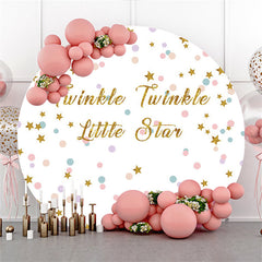 Lofaris Twinkle Litter Star Birthday Circle Backdrop