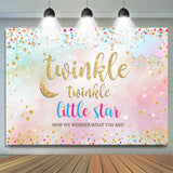 Load image into Gallery viewer, Lofaris Twinkle Little Star Bokeh Baby Shower Backrop