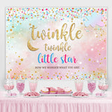 Load image into Gallery viewer, Lofaris Twinkle Little Star Bokeh Baby Shower Backrop
