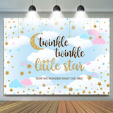 Load image into Gallery viewer, Lofaris Twinkle Little Star Glitter Baby Shower Backrop