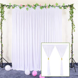 Load image into Gallery viewer, Lofaris Two Panels White Tulle Backdrop Curtain Wedding Arch Drapes 5FT X 10FT