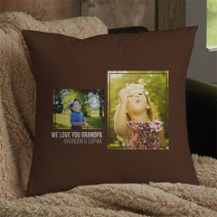 Lofaris Two Photos Collage Custom Pillow For Perfect Gift