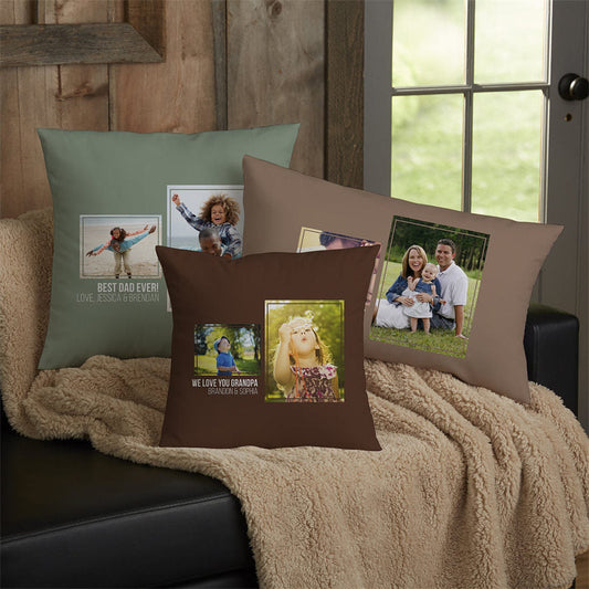 Lofaris Two Photos Collage Custom Pillow For Perfect Gift