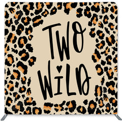 Lofaris Two Wild Leopard Grain Double-Sided Backdrop for Birthday