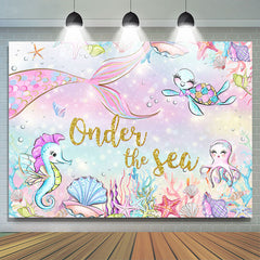 Lofaris Under The Sea Mermaid Happy Birthday Backdrop For Girls