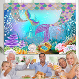 Load image into Gallery viewer, Lofaris Undersea Castle Color Scales Party Photoshoot Backdrop