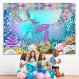 Load image into Gallery viewer, Lofaris Undersea Castle Color Scales Party Photoshoot Backdrop