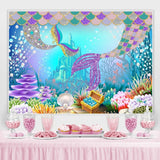 Load image into Gallery viewer, Lofaris Undersea Castle Color Scales Party Photoshoot Backdrop