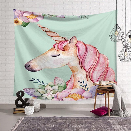 Lofaris Unicorn 3D Printed Art Decor Bohemian Wall Tapestry