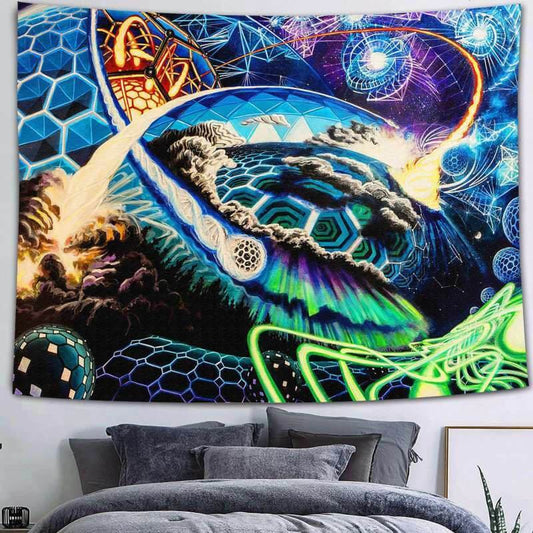 Lofaris Universe Trippy Novelty 3D Printed Galaxy Wall Tapestry