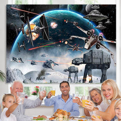 Lofaris Universe Wars Science Fiction Birthday Party Backdrop