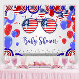 Load image into Gallery viewer, Lofaris Usa Flag Independence Day Baby Shower Party Backdrop
