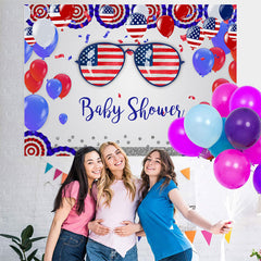 Lofaris Usa Flag Independence Day Baby Shower Party Backdrop