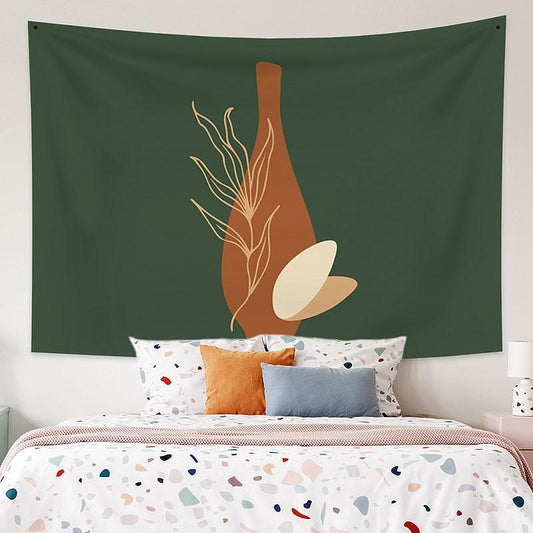 Lofaris Vase Green Family Still Life Abstract Custom Tapestry