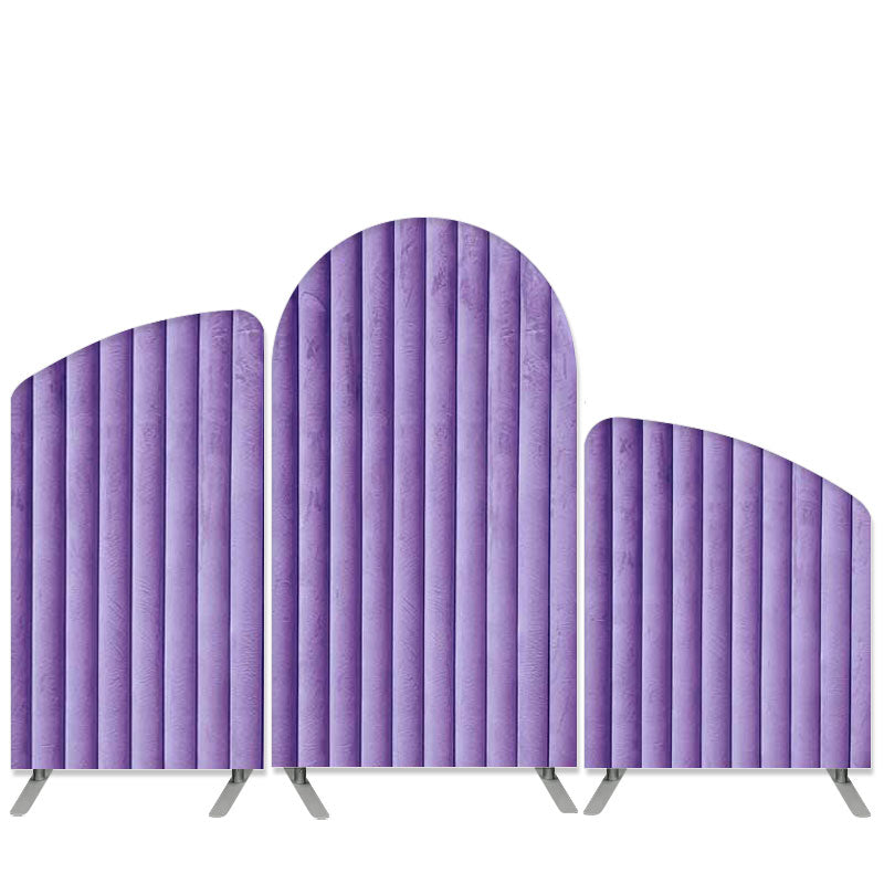 Lofaris Velvet Simulation Theme Purple Birthday Arch Backdrop Kit