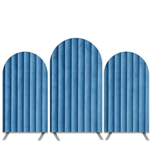 Lofaris Velvet Simulation Theme Sea Blue Birthday Arch Backdrop Kit