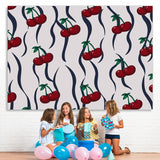 Load image into Gallery viewer, Lofaris Vintage Tile Pattern Cherry Backdrop For Birthday Party
