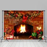 Load image into Gallery viewer, Lofaris Warm House With Teddy Bear Merry Christmas Backdrop