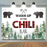 Load image into Gallery viewer, Lofaris Warm Up At The Chili Bar Pine forest Winter Backdrop