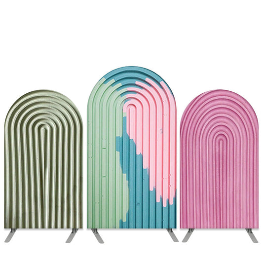 Lofaris Water Ripples Theme Colorful Birthday Arch Backdrop Kit