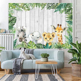 Load image into Gallery viewer, Lofaris Watercolor Safari Animals Backdrops for Baby Shower