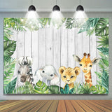 Load image into Gallery viewer, Lofaris Watercolor Safari Animals Backdrops for Baby Shower