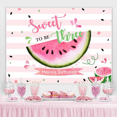 Lofaris Watermelon 3rd Birthday Photoshoot Backdrops for girl