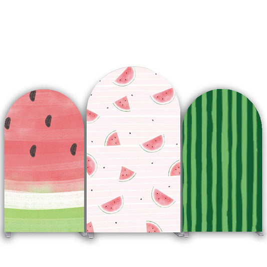 Lofaris Watermelon Watercolor Summer Birthday Arch Backdrop Kit