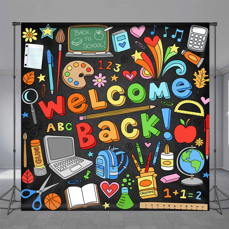 Lofaris Welcome Back students to School Backdrop for Kids