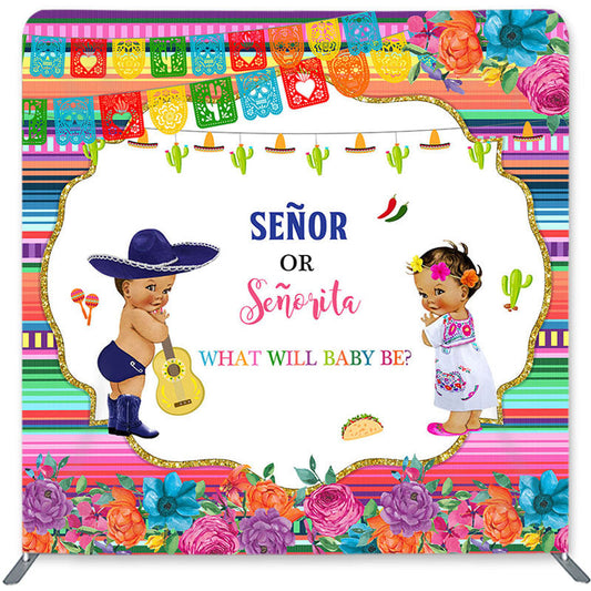 Lofaris What Will Baby Be Double-Sided Backdrop for Shower