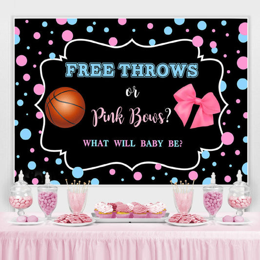 Lofaris What Will Baby Be Pink and Blue Shower Backdrop