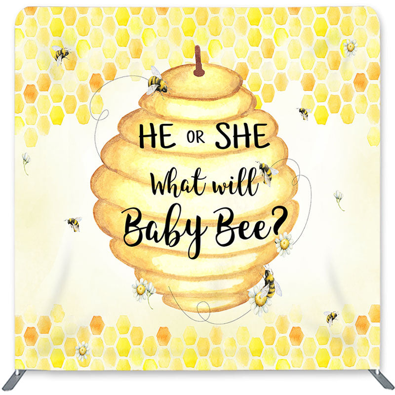 Lofaris What Will Baby Bee Double-Sided Backdrop for Shower