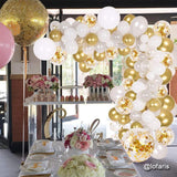 Load image into Gallery viewer, Lofaris White 126 Pack Balloon Arch Kit | Party Decorations - Gold | Silver