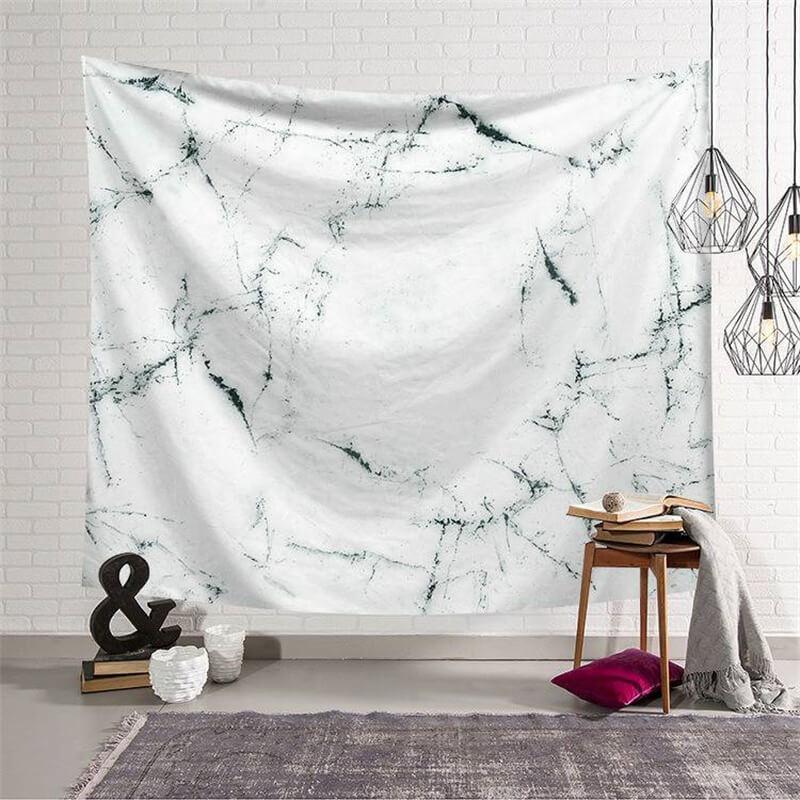 Lofaris White And Dark Green Abstract Family Wall Tapestry