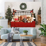 Load image into Gallery viewer, Lofaris White Bricks And Bed With Pillows Teddy Bear Backdrop