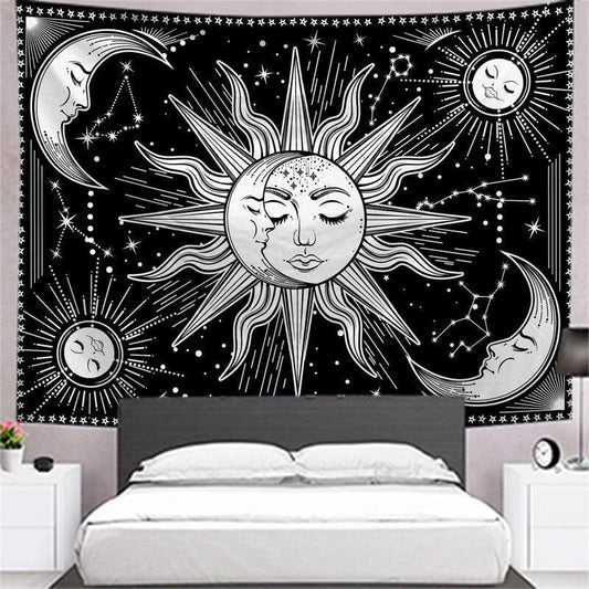 Lofaris White Face Divination Mandala Family Wall Tapestry