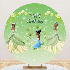 Lofaris White Floral And Green Glitter Fairy Birthday Backdrop