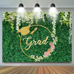 Lofaris White Floral And Green Leaves 2022 Grad Party Backdrop