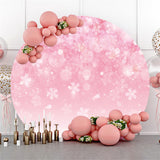 Load image into Gallery viewer, Lofaris White Floral Bokeh Glitter Pink Birthday Backdrop Banner