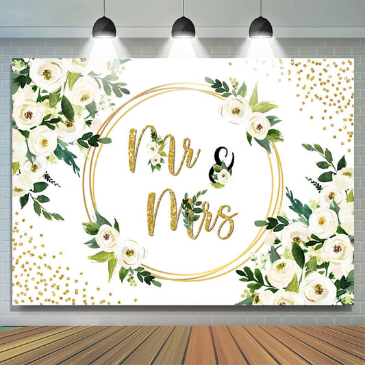 Lofaris White Floral Chaste And Elegant Backdrop For Wedding