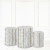 Load image into Gallery viewer, Lofaris White Grey Old Retro Style Cake Table Cover Party Pillar