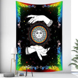 Load image into Gallery viewer, Lofaris White Hand Mandala Pattern Art Decor Wall Tapestry