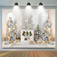 Lofaris White House Merry Christmas With Stock Star Backdrop